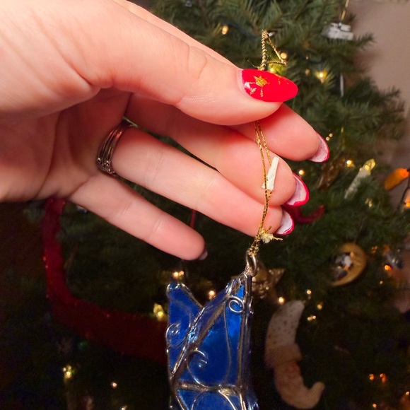 Set Of Two Whimsy Purple and Blue Star Ornaments - Picture 8 of 8